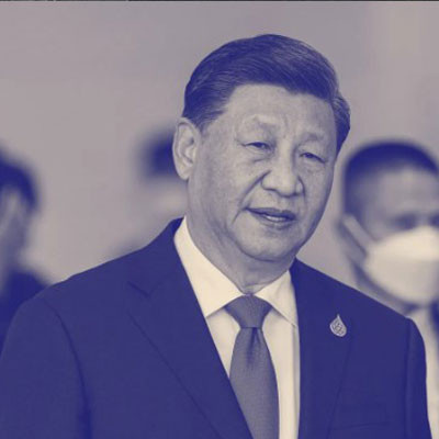 China&#039;s President Xi Jinping in a suit and tie 