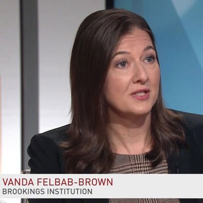 Vanda Felbab-Brown appearing on PBS NewsHour