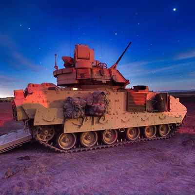 Military Tank on Deserted Grounds