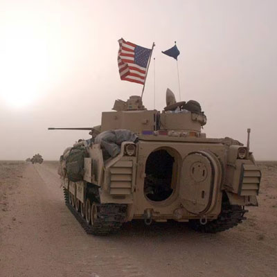 US tank in the desert