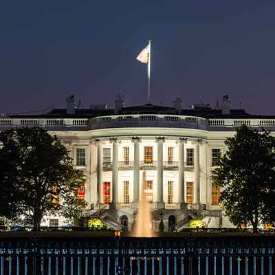 White House at night