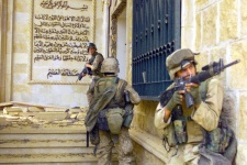 US Marines Corps Marines enter one of Saddam Hussein’s palaces in Baghdad